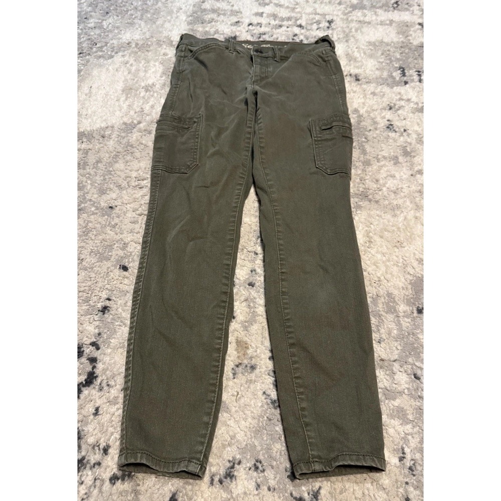 Eddie Bauer Women's Size 4 Olive Green Slightly Curvy Cargo Skinny Outdoor Pant